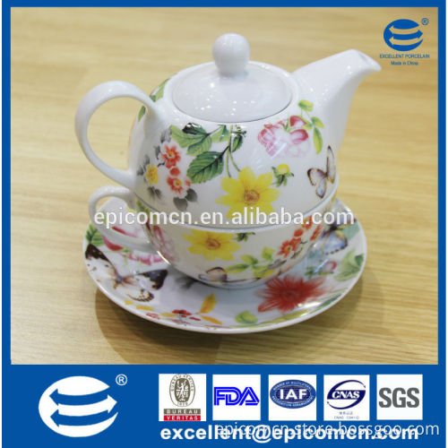 gracy home accessory porcelain tea pot set, ceramic tea set for one